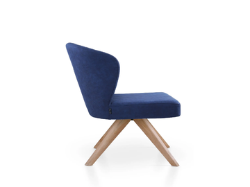 GLORIA LOUNGE SPIDER - Trestle-based leather easy chair by 5A Design - view 3